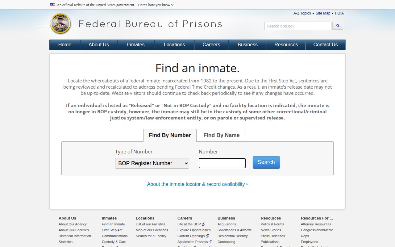 Federal locator for Tipton County custody records
